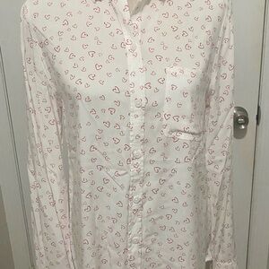 White Shirt with Red Heart ♥️ Design